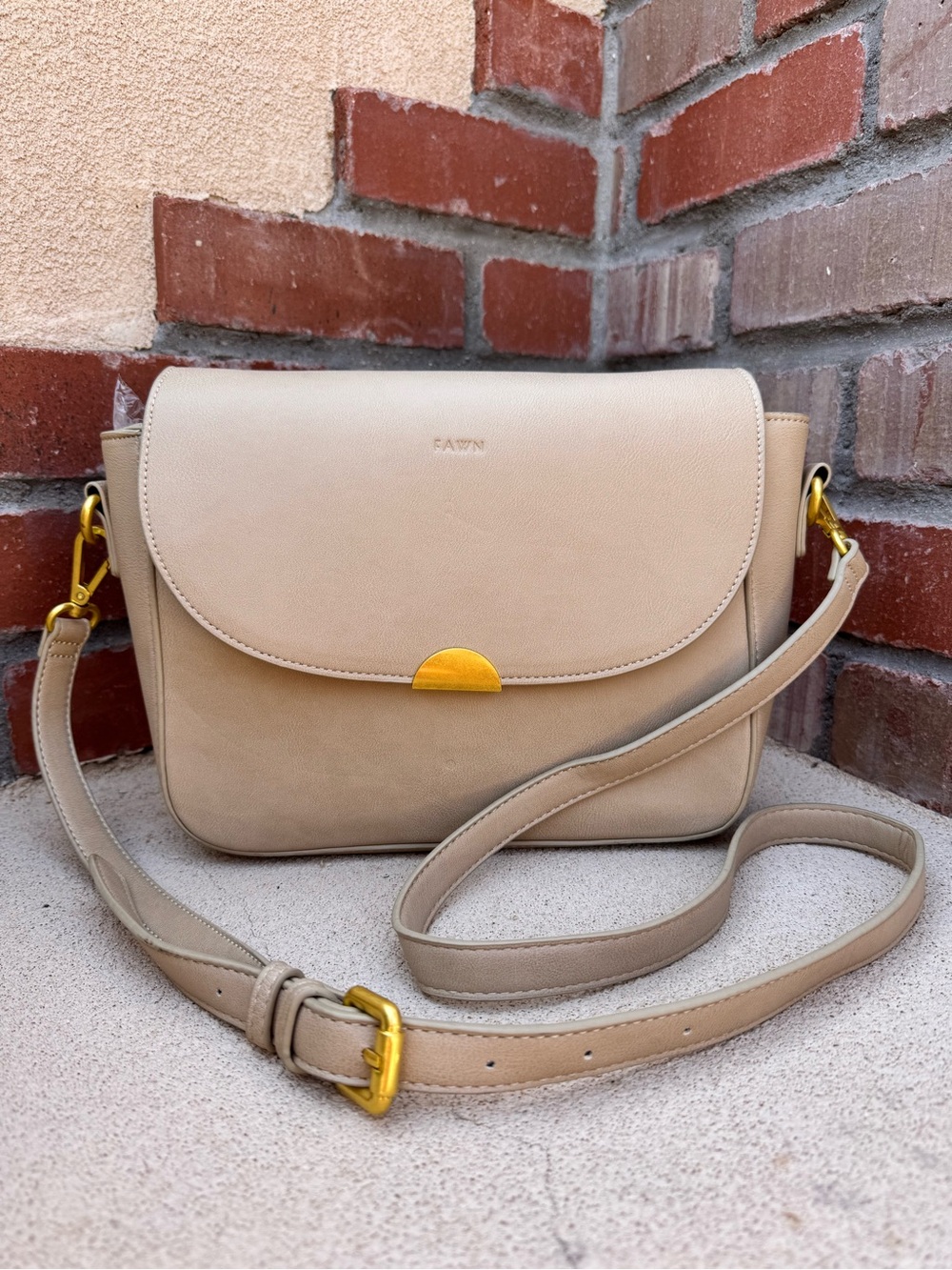 Fawn Design Tan Crossbody Bag